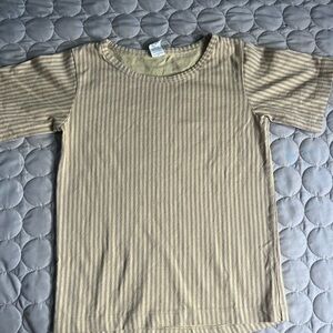 Kate Quinn yellow Striped organic cottonShort Sleeve Tee7y